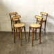 Set of 04 high stools canned bentwood