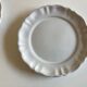 Set de 4 assiettes plates en terre vernissée à godrons moustier 1970