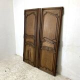 Pair of solid oak cabinet doors