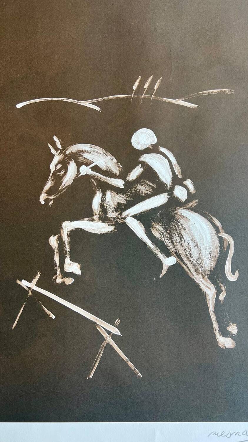 Tableau le cavalier blanc