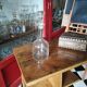 Chiseled glass carafe