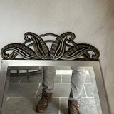 Art Deco mirror in nickel-plated bronze