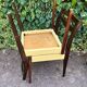 6 Scandinavian chairs with pale yellow skai seats