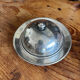 Old stamped silver metal butter dish