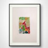 Original painting Abstract art mixed media on paper