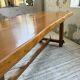 Aranjou farmhouse table in blond elm, 1950s