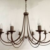 Brown metal chandelier