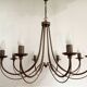 Lustre en métal marron