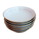 6 hollow plates gold edged in Limoges porcelain