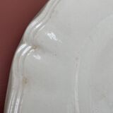 round dish Diam 31.5 Ivory Digoin Sarreguemines with gadroons