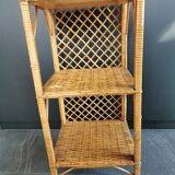 Vintage rattan shelf 3 shelves