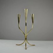 Polished Brass Candelabra by Gunnar Ander for Ystad-Metall, Sweden 1960s