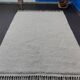 Traditional handmade pure white wool rug size 1.5/2.5 m.