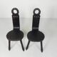 Set of 2 Spanish Brutalist chairs and coffee table, 1960s