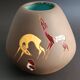 German terracotta vase Hanns Welling, Ernst Borens, 1960