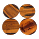 Set of 4 Retro Vintage Danish Rosewood Dinner Plates Camping Mid Century 60s 70s