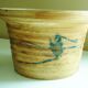 Cache pot céramique "tachiste", signé La Poterie du colombier, la colombe, années 70
