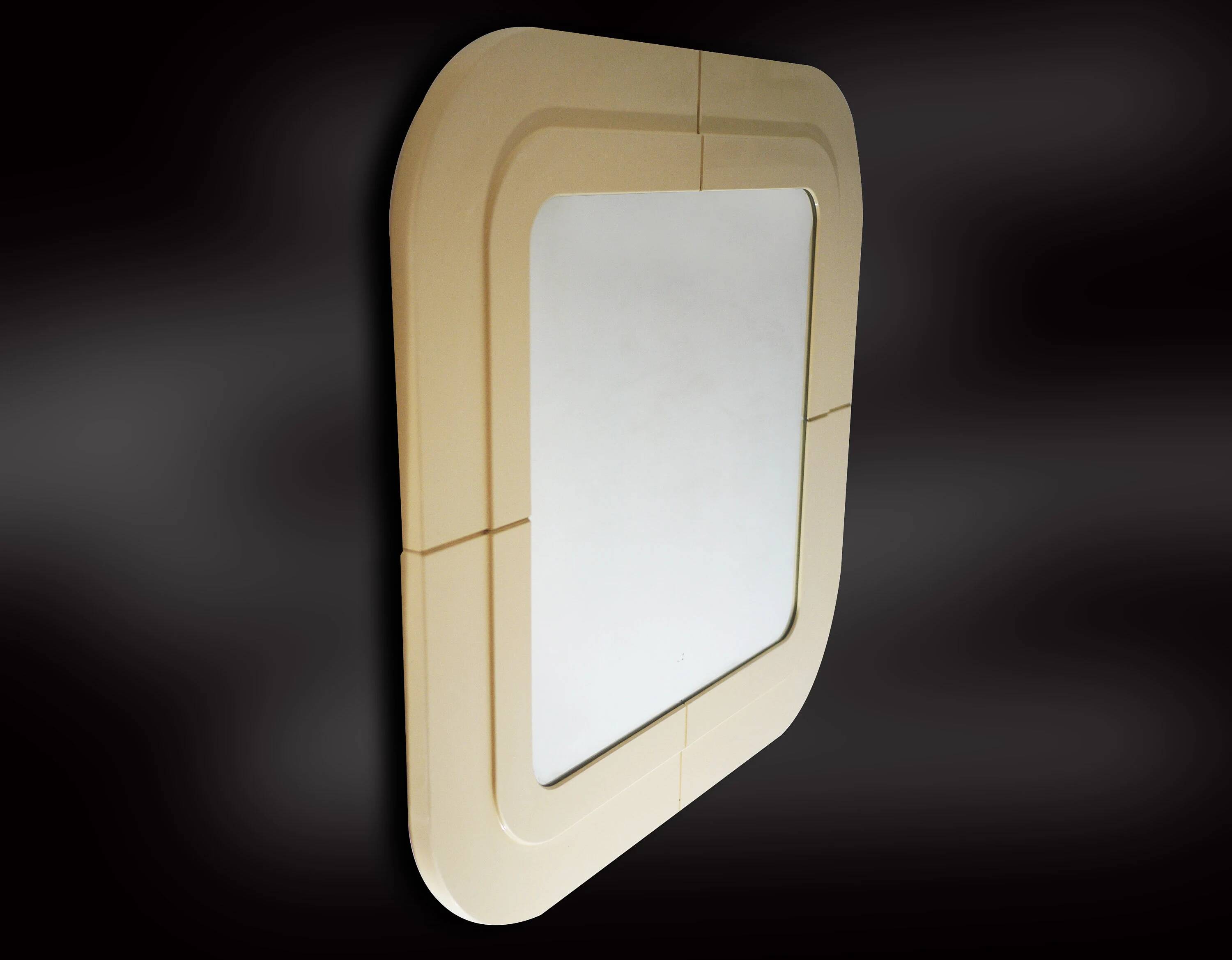 Vintage Italian wall mirror by Anna Castelli Ferrieri for Kartell.