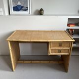 Vintage rattan desk