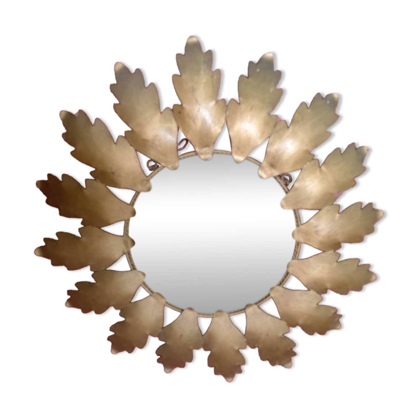 Metal flower mirror
