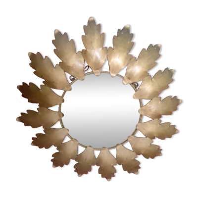 Miroir fleur en métal