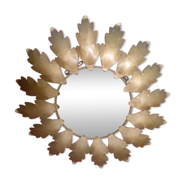 Miroir fleur en métal