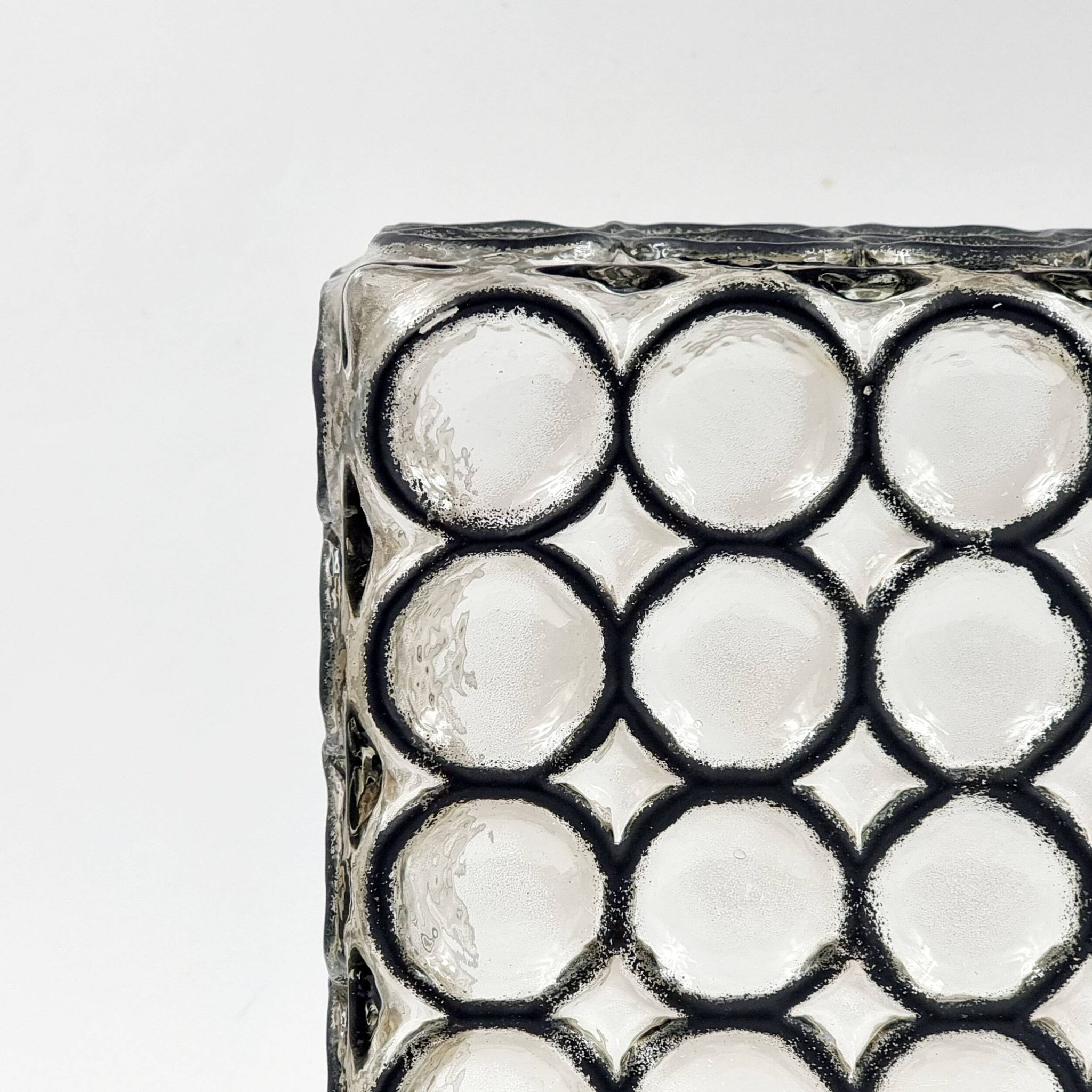 Pair of Mid-Century Modern Glass Ceiling Lights from Limburg, 1960s/1970s