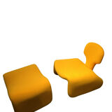 Fauteuil et repose-pied Djinn par Olivier Mourgue Edition Airborne