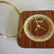 Horloge en formica acajou métal bois verre dans sa boite d'origine - Marque KIPLE - Années 70