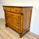 Original Biedermeier chest of drawers after renovation - 19th century - cherry, glossy finish.