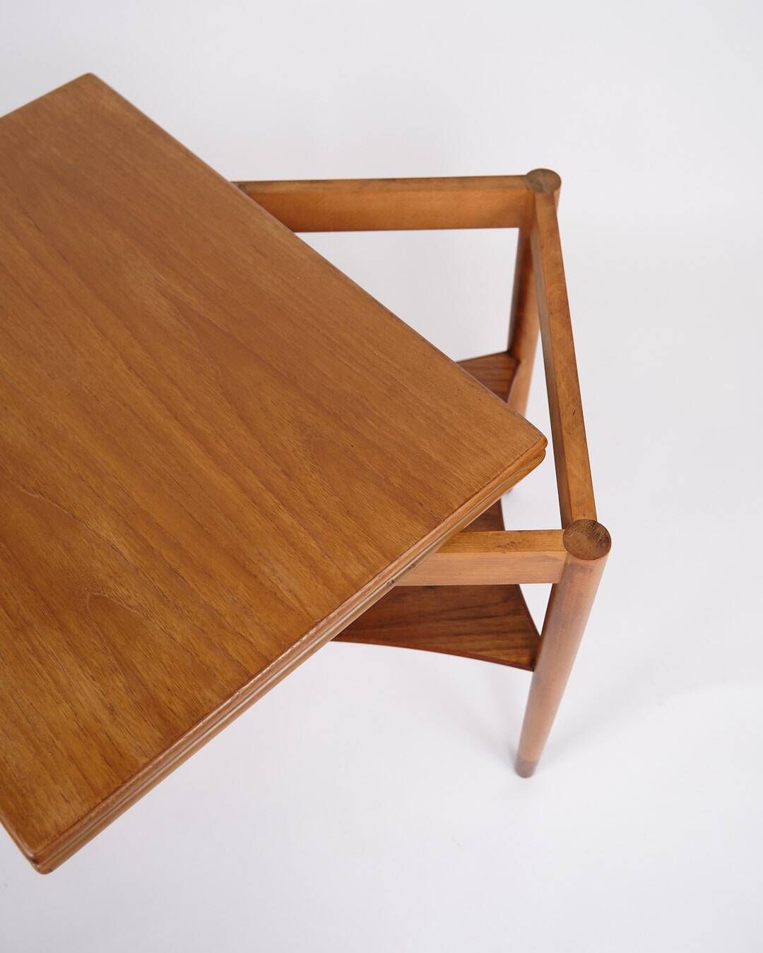Folding table - Teak & Beech - Brass fittings - Børge Mogensen - Søborg Furniture Factory - 1950s