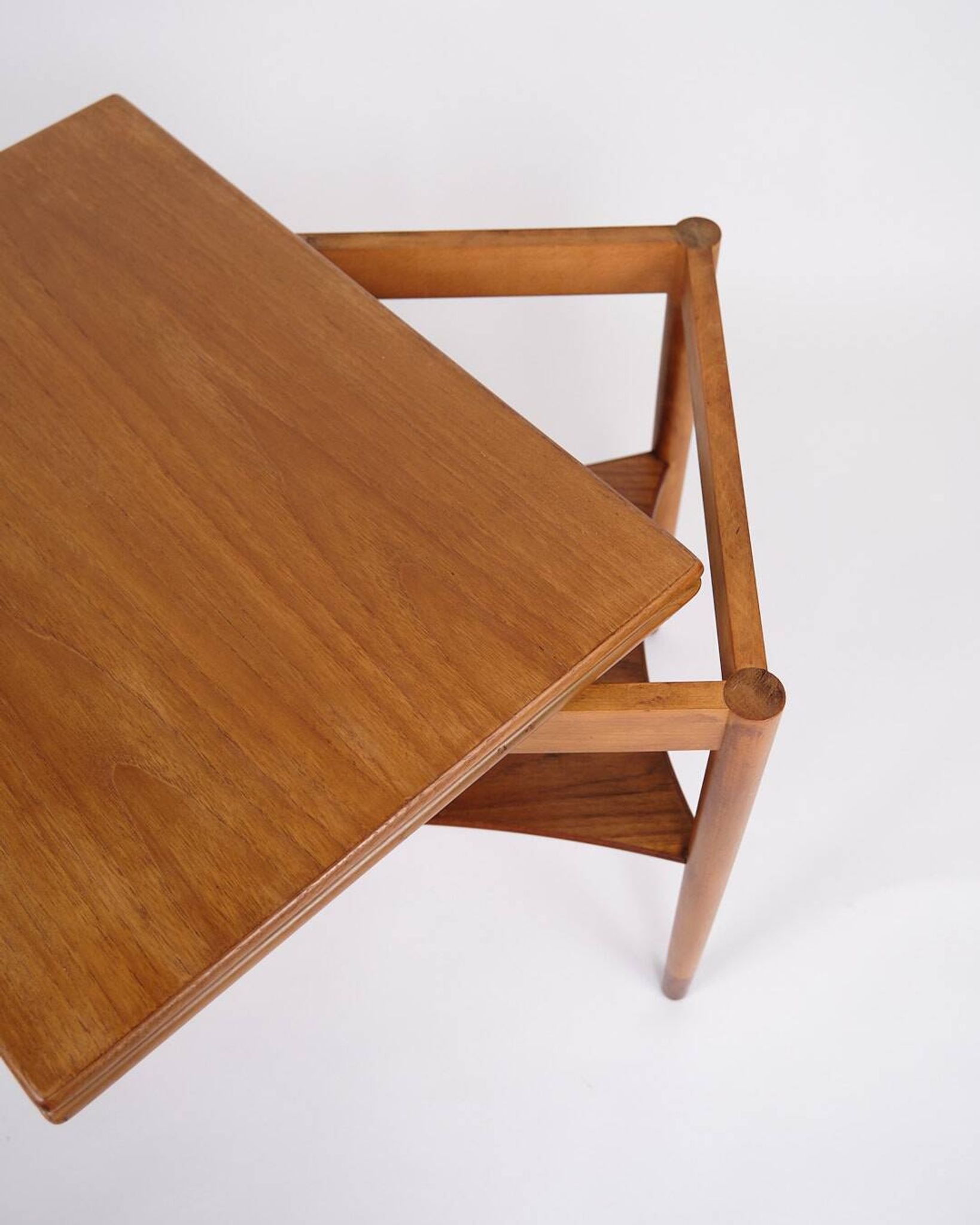 Folding table - Teak & Beech - Brass fittings - Børge Mogensen - Søborg Furniture Factory - 1950s