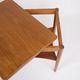 Folding table - Teak & Beech - Brass fittings - Børge Mogensen - Søborg Furniture Factory - 1950s