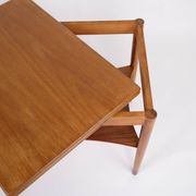 Folding table - Teak & Beech - Brass fittings - Børge Mogensen - Søborg Furniture Factory - 1950s