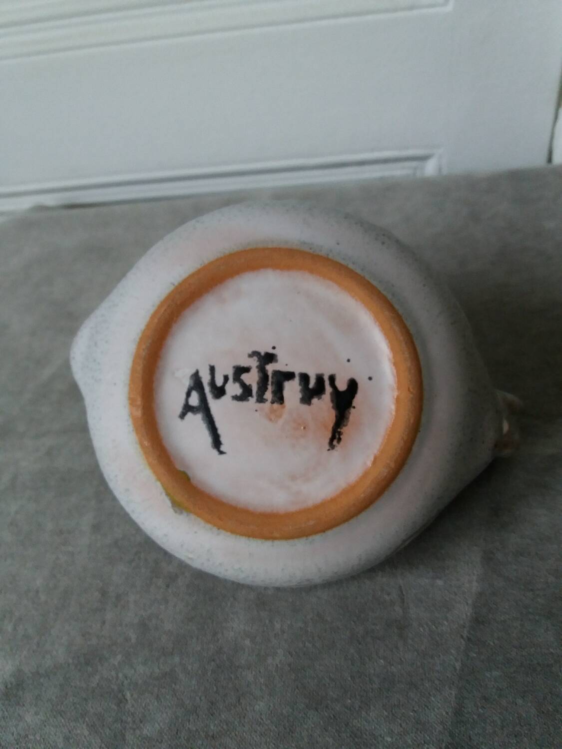 Cellar rat candle holder signed austruy