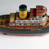 Tin Toy Tugboat, 1960s, Japan