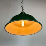 Green Industrial Factory Pendant Lamp, 1960s