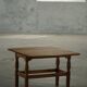 Modern Danish folding side table in solid oak, mid-20th century.
