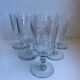 Set of 6 crystal wine glasses engraved early twentieth century