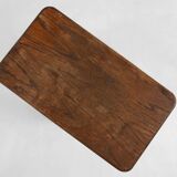 Tabouret rustique français en bois 1940