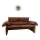Vintage sofa 2 places leather camel design de sede ds-1023