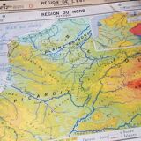 Geographic map cabinet