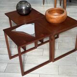 Kai Kristiansen teak built-in tables, 60s design
