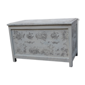 Coffre à jouet peint style shabby