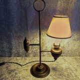 Old electrified Quinquet oil lamp