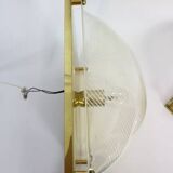 Pair of 80s sconces, white spiral decoration.