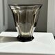 Smoked molded glass vase H:17cm