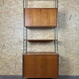 60s 70s teak shelf wall shelf WHB Germany string shelf Danish design