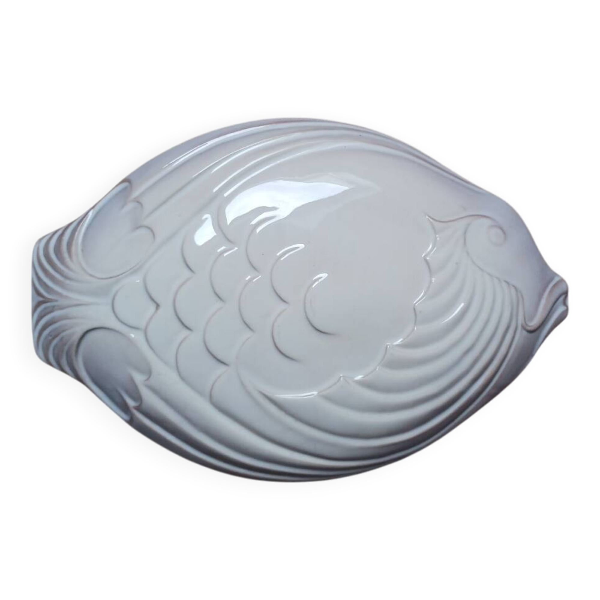 Plat poisson avec couvercle en céramique de Sarreguemines