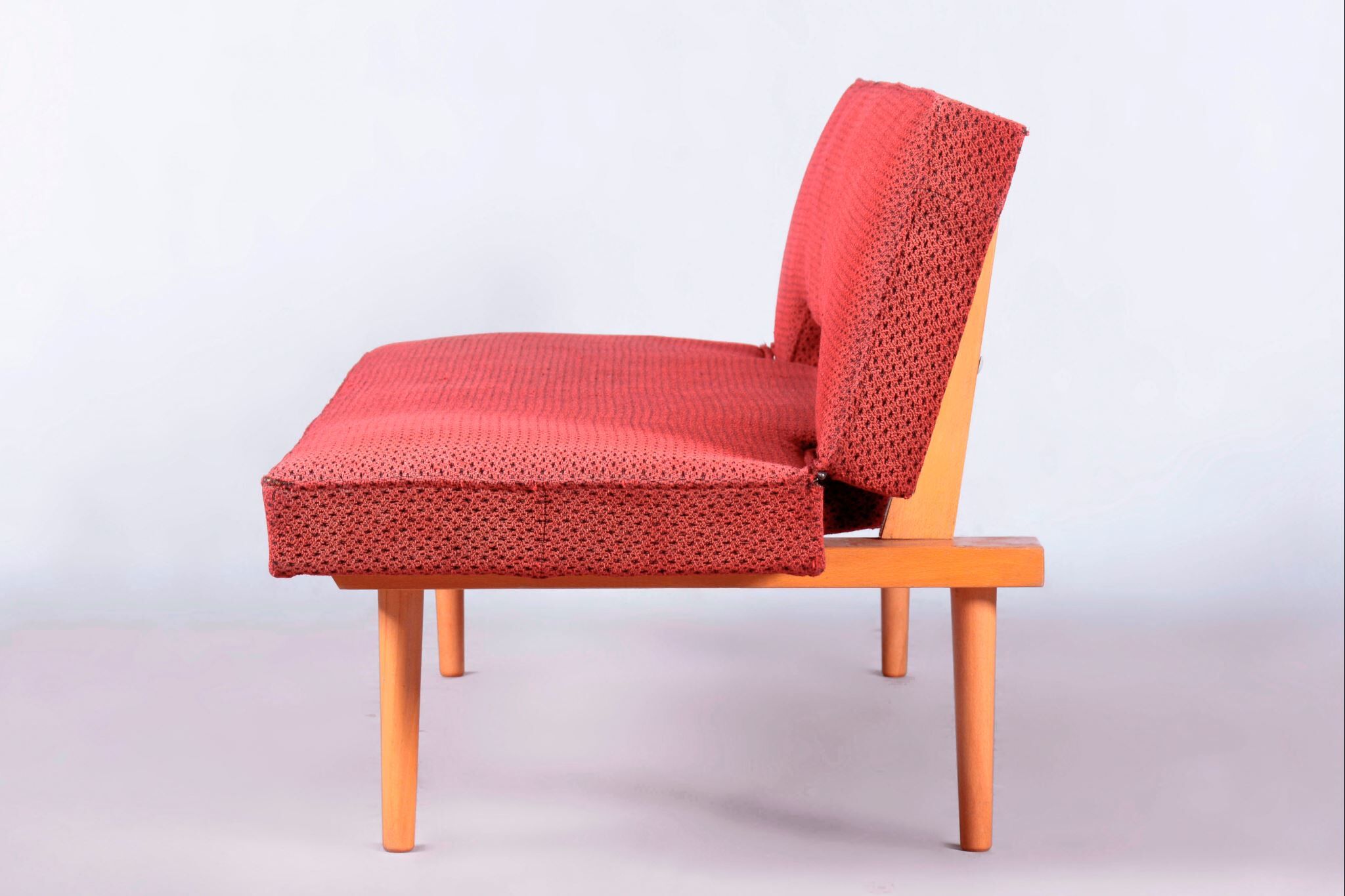 Beech midcentury sofa by Miroslav Navratil, Czechia, 1960s